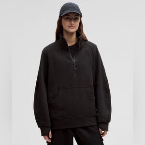NWT Lululemon Scuba Oversized Funnel neck Half zip Long size M/L black
